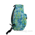 2022 Custom Colorful Triangle imprimé Polyester Custom Logo Promo-Backpack sac à dos Sac à dos Cadeau de poussière